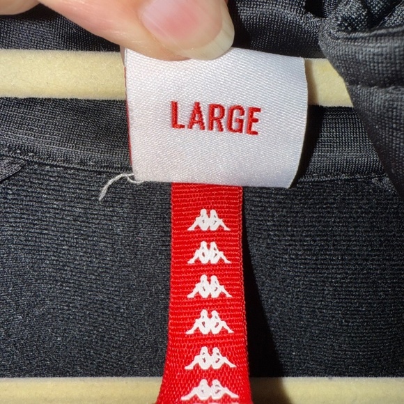 Kappa 222 Banda Wanniston Slim Fit Street Track Jacket Black White Size Large - Picture 13 of 14